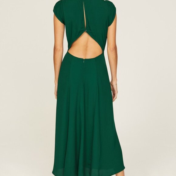 Reformation Gavin Dress in Emerald Size 0P NWT - Picture 2 of 5